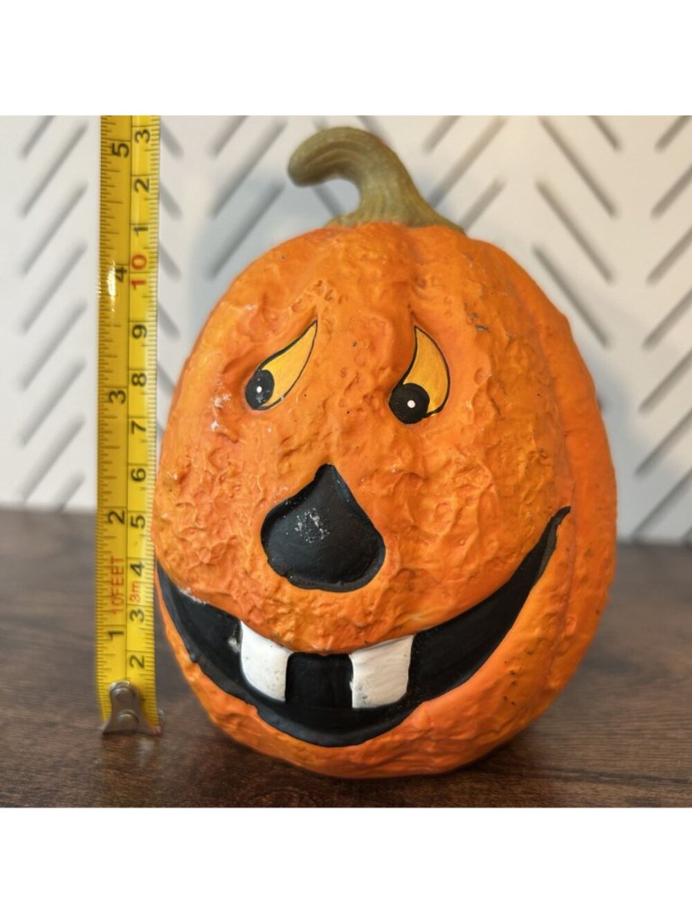 K’s Collection Pumpkin Face Ceramic Decoration Vintage Halloween 5" - Picture 7 of 7